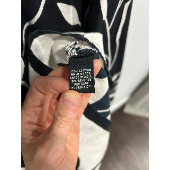 Magic Womens Black and White Botanical Pattern Spaghetti Strap Dress SZ Small - Picture 7 of 10